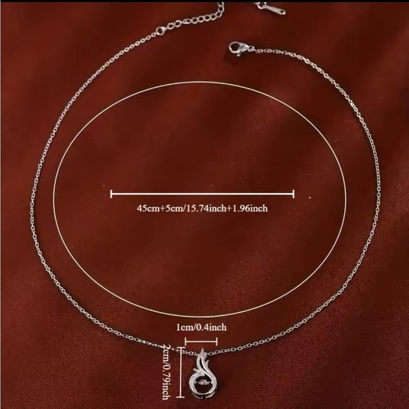 18K Gold Phoenix Heart Diamond In Motion Pendant Necklace - Picture 5 of 5